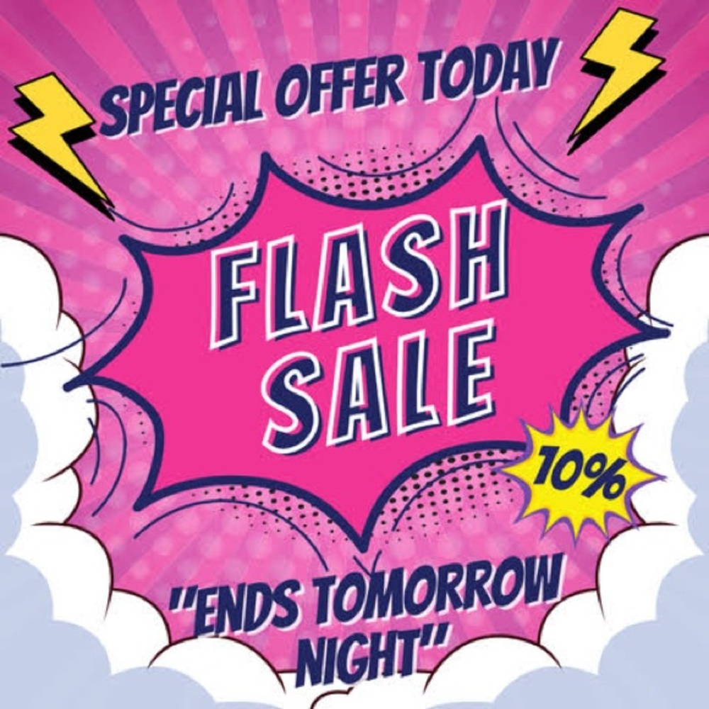 Flash Sale!!! 10% off everywhere